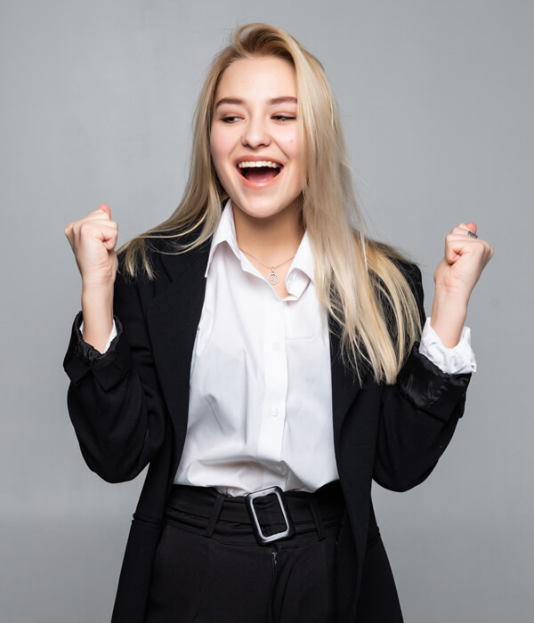 Happy job seeker